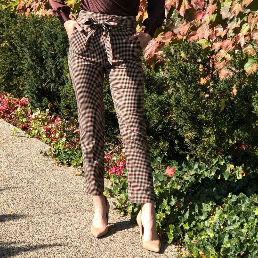 Abercrombie High Waist Plaid Pants
